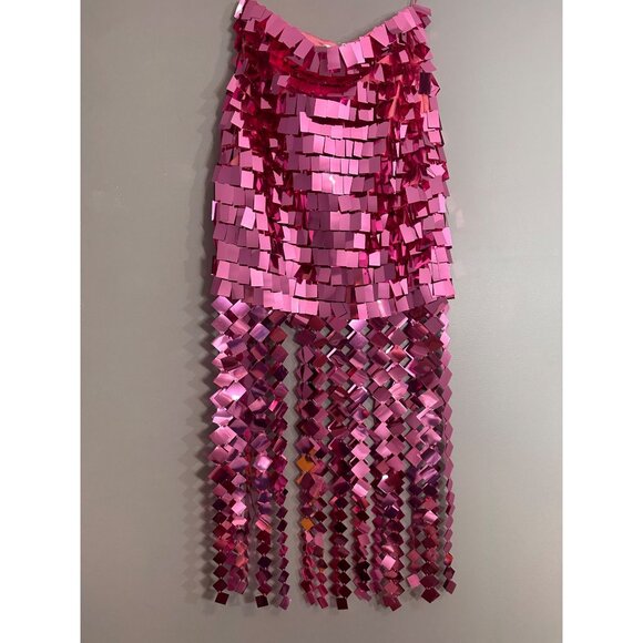 Jonathan Simkhai Pink Sequin Midi Skirt - Picture 7 of 16